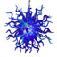 Sapphire Serenity Artisan Murano Style Blown Glass Chandelier - Deep Blue - BeyPan