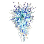 Serene Coastal Hand-Blown Glass Chandelier | Ocean Blue Fluidity Art Lighting - BeyPan