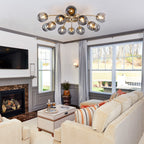 Smoke Gray Globe Semi-Flush Light - BeyPan