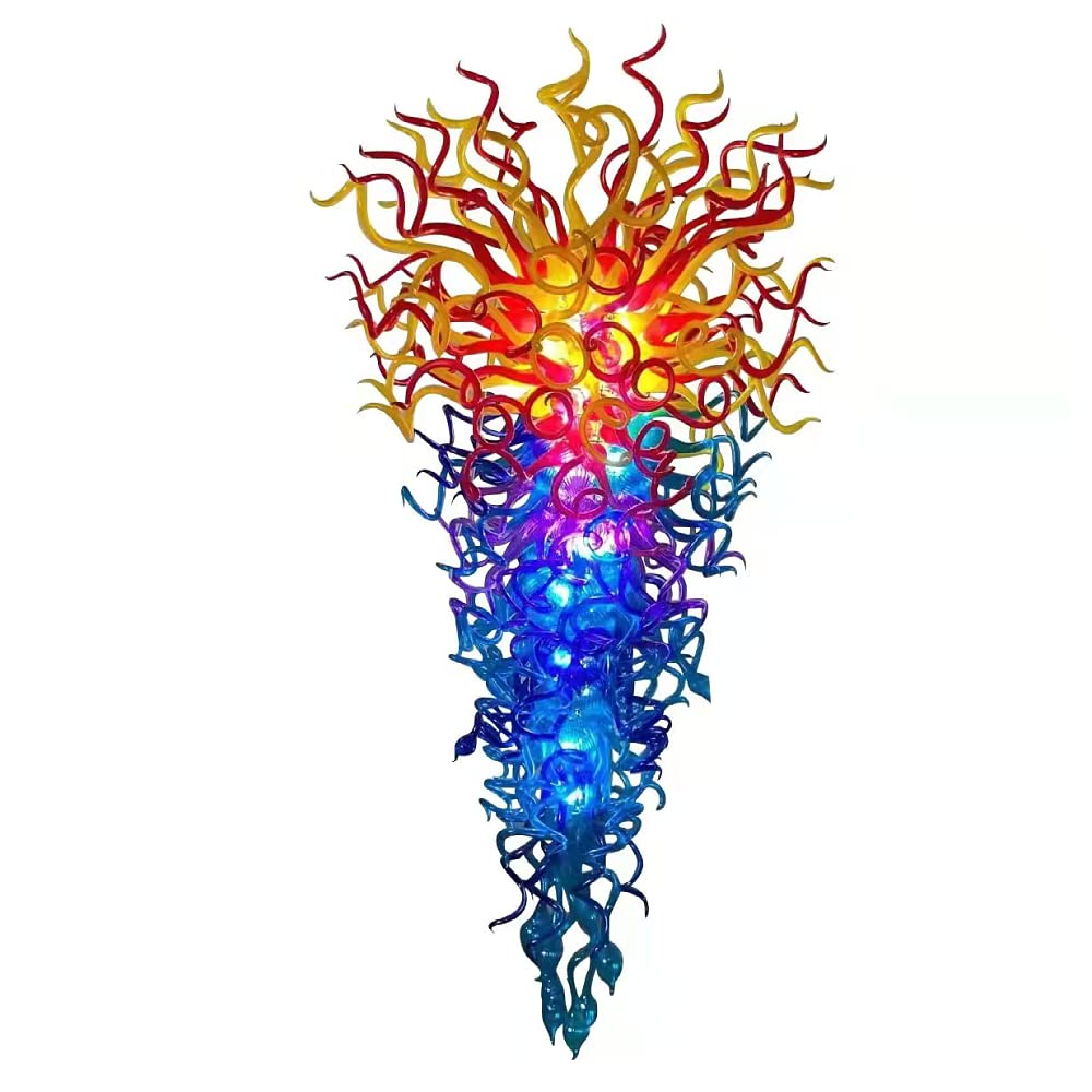 Spectrum Artisan Blown Glass Chandelier Multi Colors Inverted Cone Shape - BeyPan Hauptbild