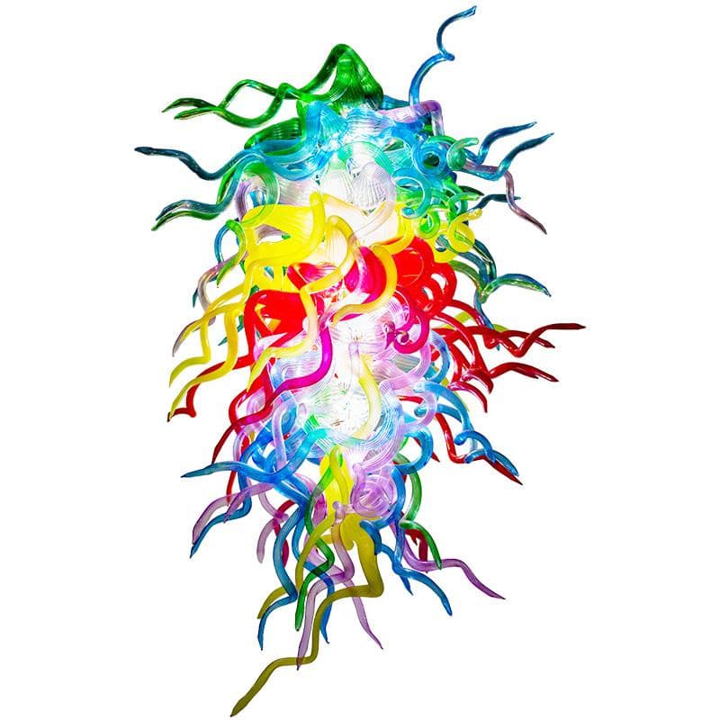 Spectrum Symphony Artisan Glass Chandelier - Vibrant Multi-Color - BeyPan