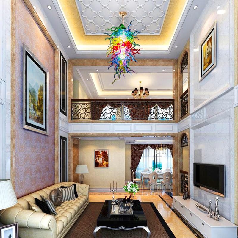 Spectrum Symphony Artisan Glass Chandelier - Vibrant Multi-Color Zweitbild