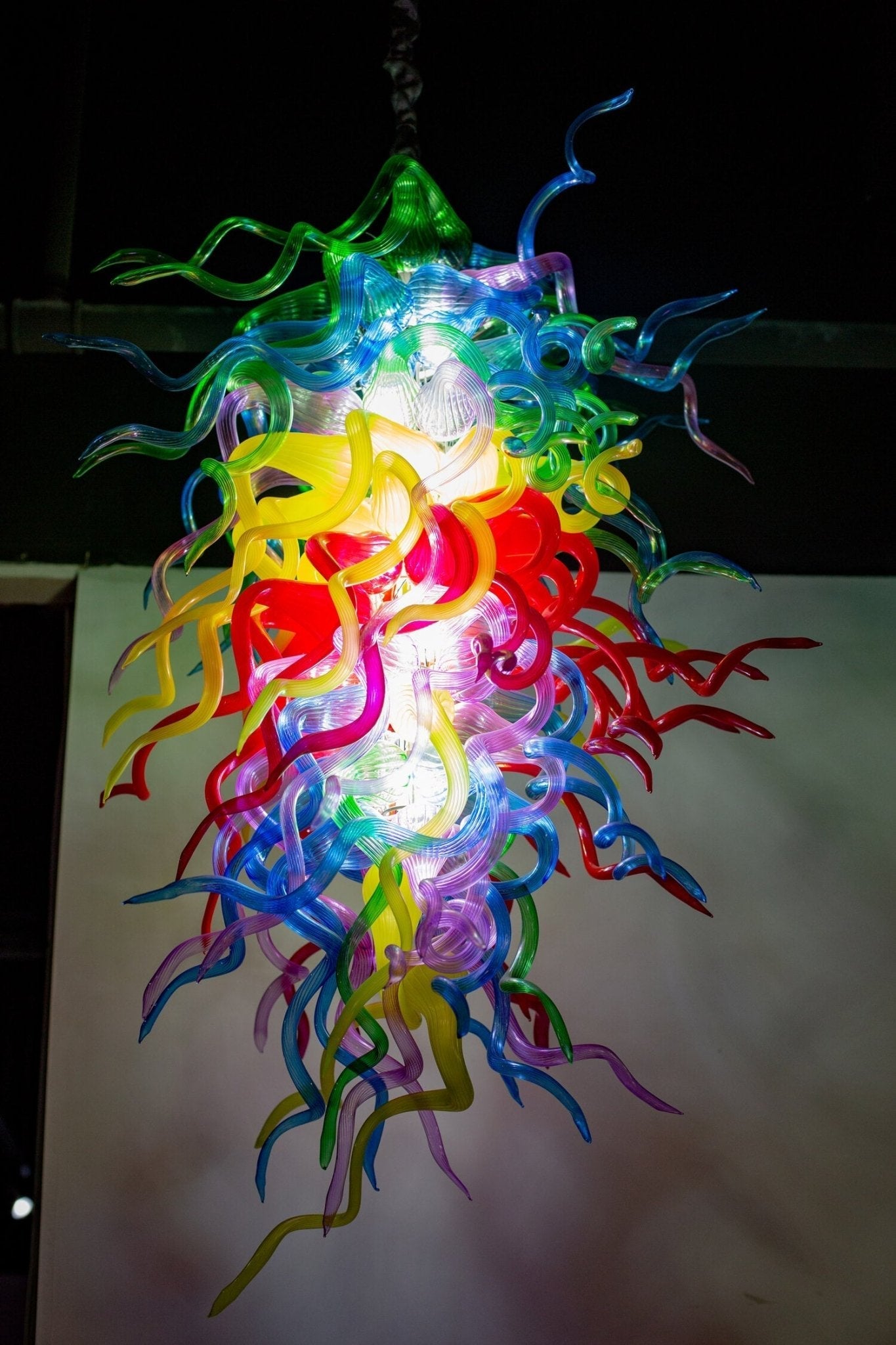 Spectrum Symphony Artisan Glass Chandelier - Vibrant Multi-Color - BeyPan