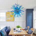 Sputnik Blown Glass Chandelier - Azure & Deep Blue - BeyPan