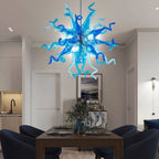 Sputnik Blown Glass Chandelier - Azure & Deep Blue - BeyPan