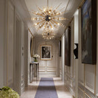 Sputnik Crystal Chandelier 17-Lights Gold Starburst Sphere - BeyPan