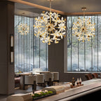 Sputnik Crystal Chandelier Gold Sphere Crystal Flower - BeyPan