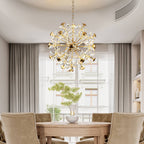 Sputnik Crystal Chandelier Gold Sphere Crystal Flower - BeyPan