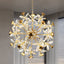 Sputnik Crystal Chandelier Gold Sphere Crystal Flower - BeyPan
