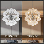 Sputnik Shape Bubbles Chandelier Clear Swirl Ribbed Texture - BeyPan