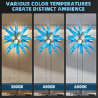 Starburst Chandelier Blue Icicles Glass - BeyPan