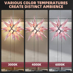 Starburst Chandelier Pink Icicles Glass - BeyPan
