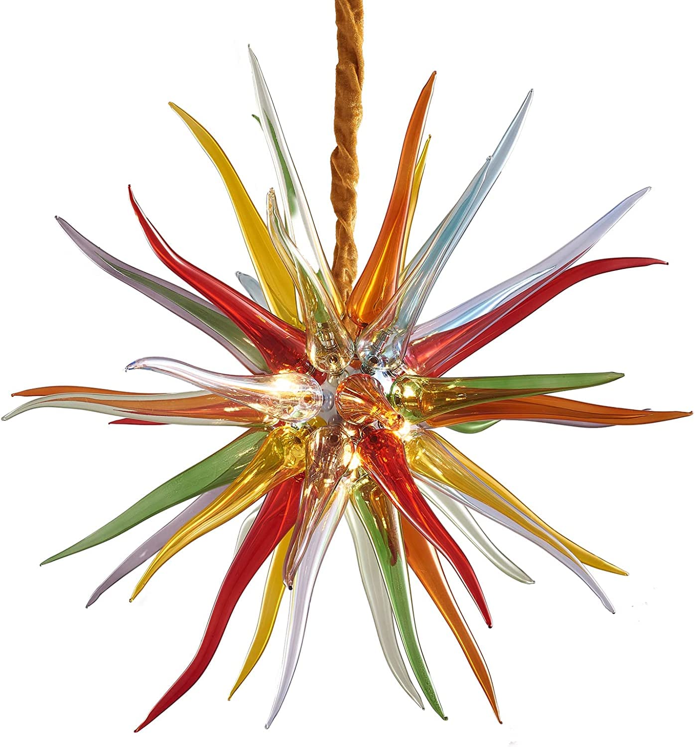 Supernova Artisan Sputnik Blown Glass Chandelier - Vibrant Multi-Color - BeyPan Hauptbild
