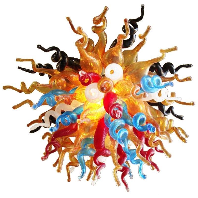 Symphony of Color Murano Style Glass Chandelier - Vibrant Colorful - BeyPan