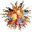 Symphony of Color Murano Style Glass Chandelier - Vibrant Colorful - BeyPan