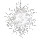 Translucent White Opal Art Glass Pendant Light Sculptural Modern Ceiling Fixture Chihuly Style Hand Blown Glass Chandelier - BeyPan
