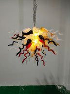 Urban Ember Artisan Blown Glass Chandelier - Bold Multi-Color Starburst - BeyPan