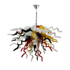 Urban Ember Artisan Blown Glass Chandelier - Bold Multi-Color Starburst - BeyPan