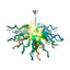 Verdant Oasis Artisan Blown Glass Chandelier - Green, Blue, White and Amber - BeyPan
