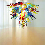 Vibrant Artistic Hand Blown Glass Chandelier - Modern Colorful Lighting - BeyPan