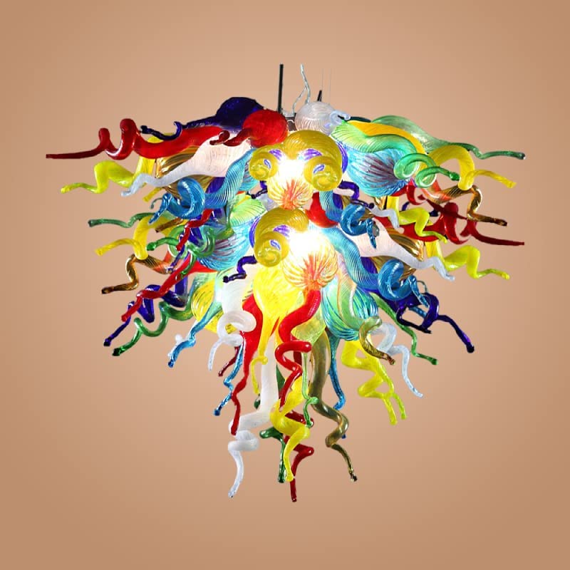 Vibrant Artistic Hand Blown Glass Chandelier - Modern Colorful Lighting - BeyPan Hauptbild