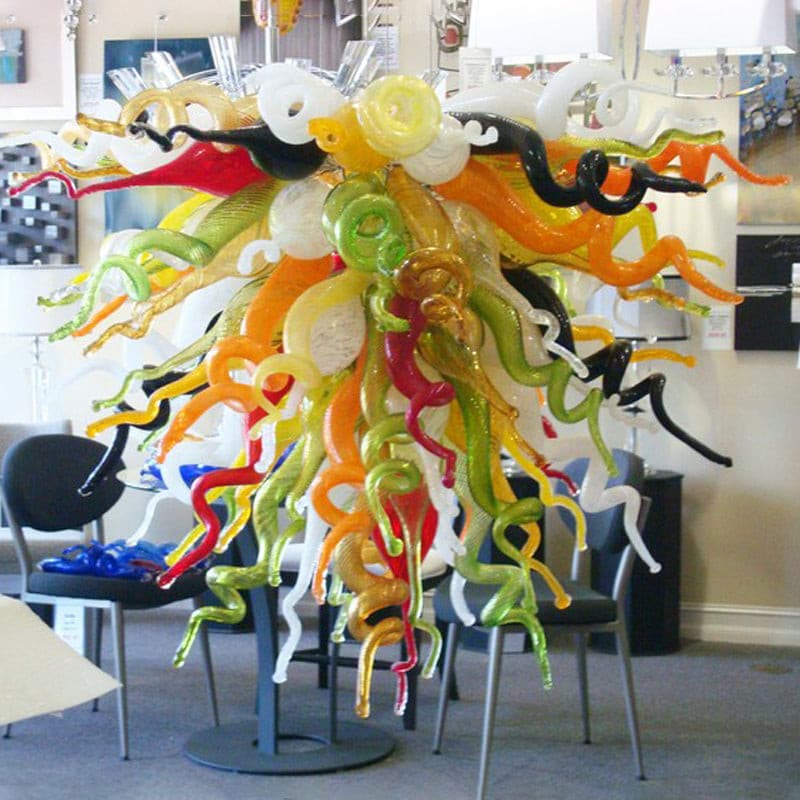 Vibrant Burst Artisan Murano Style Blown Glass Chandelier - BeyPan Hauptbild