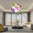 Vibrant Hand-Blown Glass Bubble Chandelier - Colorful Sculpture Art Decor Pendant - BeyPan