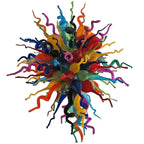 Vibrant Spectrum Murano Style Glass Chandelier - Modern Hand-Blown Multi-Color - BeyPan
