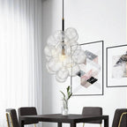 Waterfall Clear Ribbed Glass Bubbles Chandelier-Wotis - BeyPan