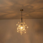 Waterfall Clear Ribbed Glass Bubbles Chandelier-Wotis - BeyPan
