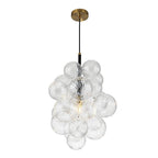 Waterfall Clear Ribbed Glass Bubbles Chandelier-Wotis - BeyPan