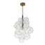 Waterfall Clear Ribbed Glass Bubbles Chandelier-Wotis - BeyPan