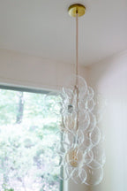 Waterfall Clear Smooth Glass Bubbles Cascade Chandelier - BeyPan