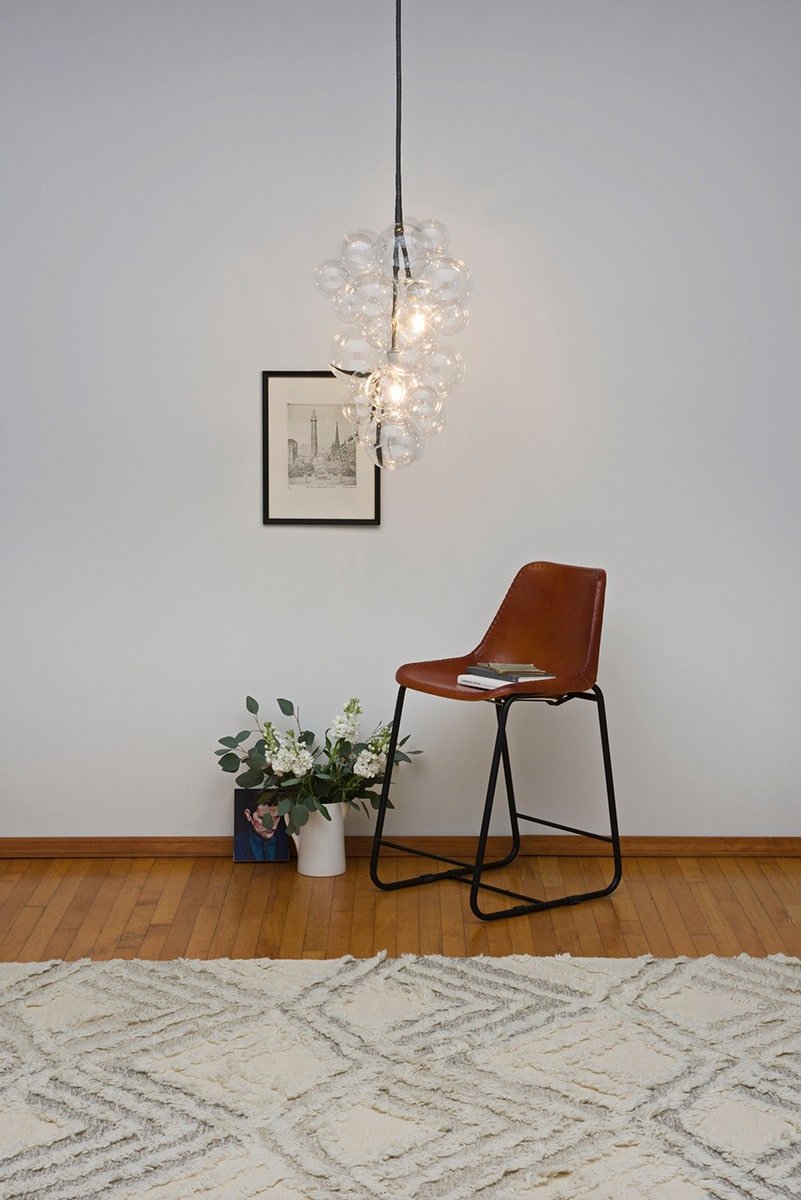Waterfall Clear Smooth Glass Bubbles Cascade Chandelier - BeyPan